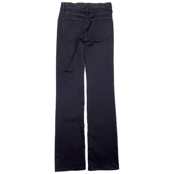 FRAME Le Micro Flare Jean Mid-Rise Stretch Film Noir Black 26 - Picture 2 of 9